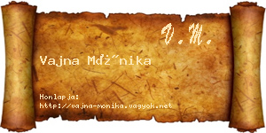 Vajna Mónika névjegykártya