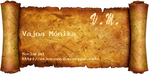 Vajna Mónika névjegykártya